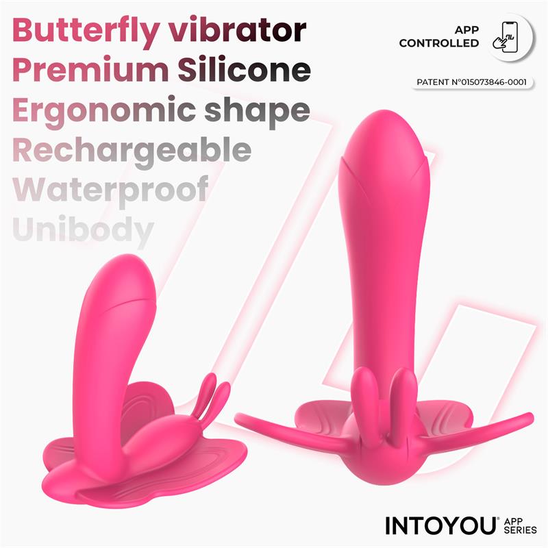 Wingy Estimulador Mariposa con APP Peach Red - Imagen 3