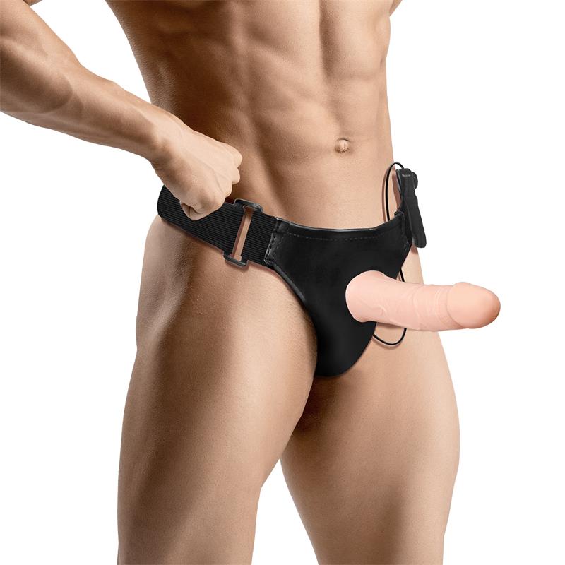 Wobox Arnés con Dildo Hueco Desmontable, Vibración y Control Remoto - Imagen 3