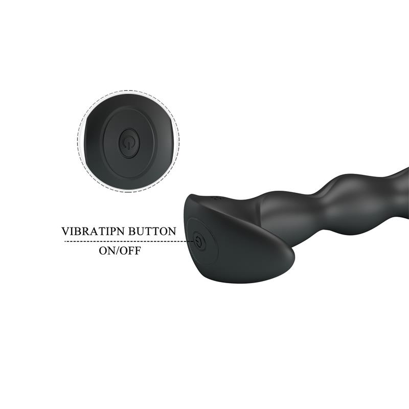 Yale Plug Anal con Vibración Negro - Imagen 6
