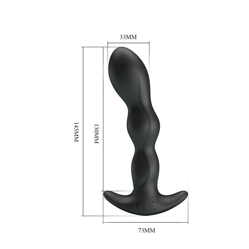 Yale Plug Anal con Vibración Negro - Imagen 9