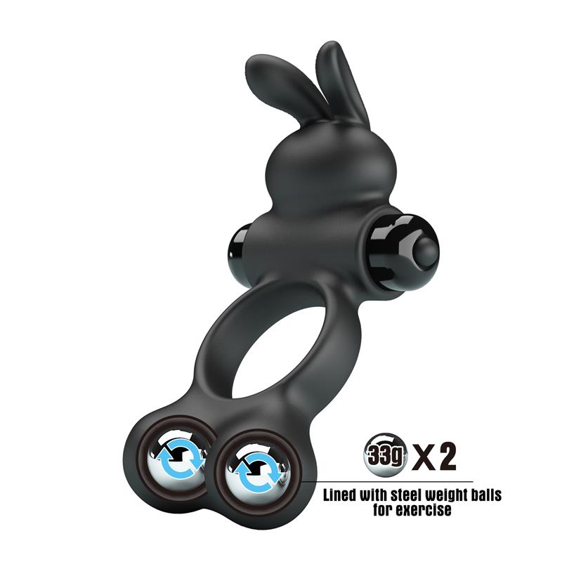 Yusuf Anillo para el Pene con Bolas de Metal 2x33gr - Imagen 2
