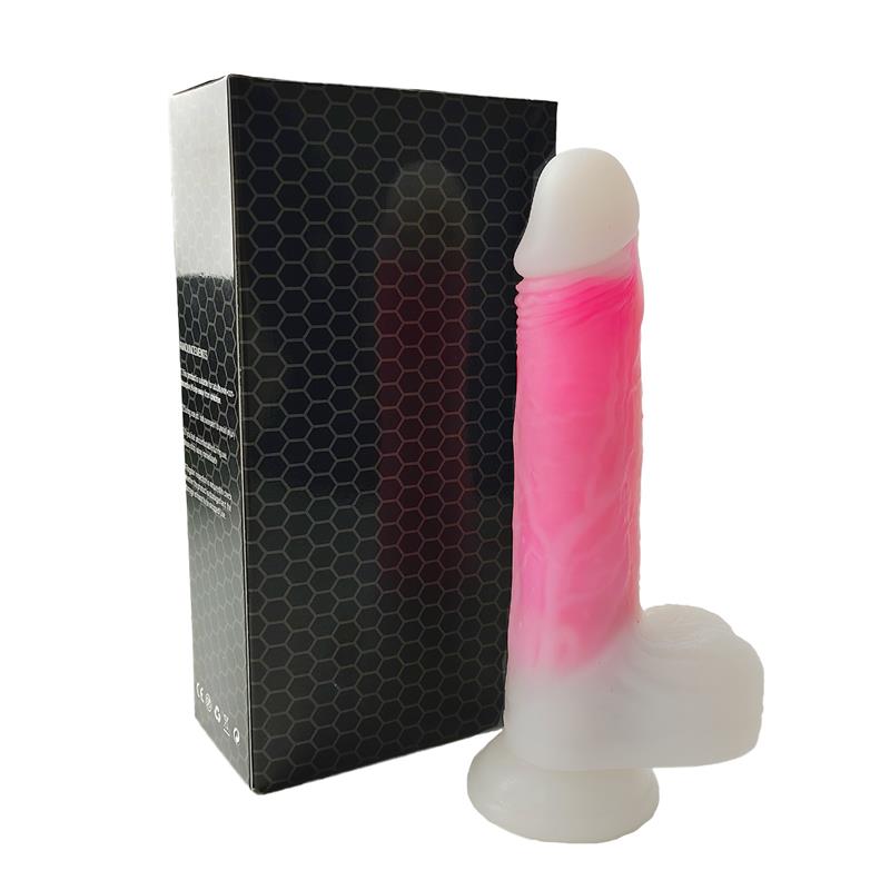 Dildo Doble Capa con Vibración, Thrusting y Calor 21.5 cm - Imagen 2