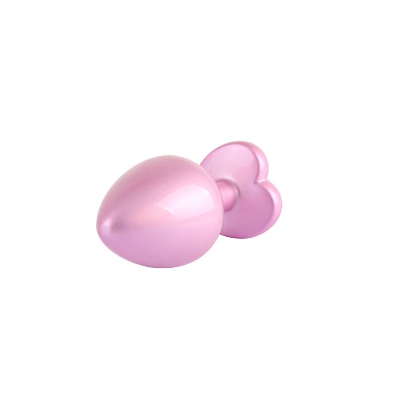 Candy Pink Heart Plug Anal con Joya en la Base Talla M - Imagen 2