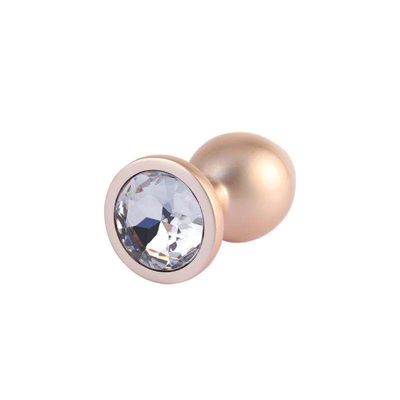 Candy Rose Gold Gem Plug Anal con Joya en la Base Talla M - Imagen 2