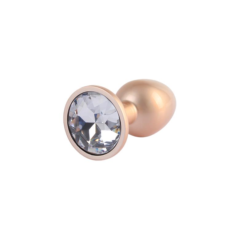 Candy Rose Gold Gem Plug Anal con Joya en la Base Talla S - Imagen 2