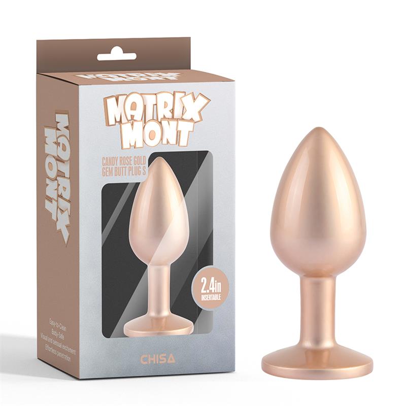 Candy Rose Gold Gem Plug Anal con Joya en la Base Talla S - Imagen 6