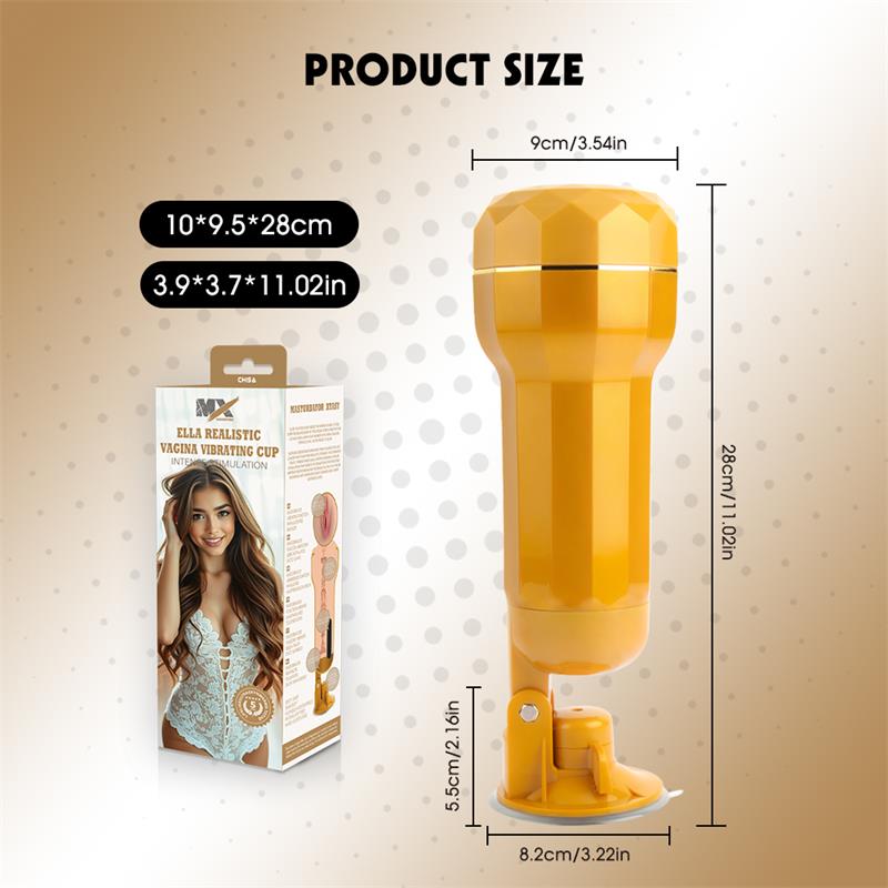 Ella Masturbador Vagina Realista con Vibración - Imagen 8
