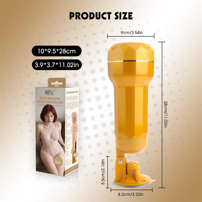 Holly Masturbador Vagina Realista con Vibracion - Imagen 11