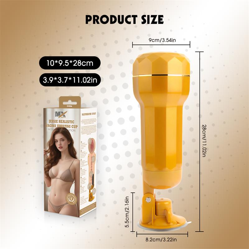 Jessie Masturbador Vagina Realista con Vibracion - Imagen 11