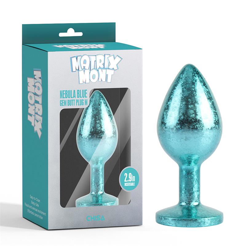 Nebula Blue Gem Plug Anal con Joya en la Base Talla M - Imagen 6