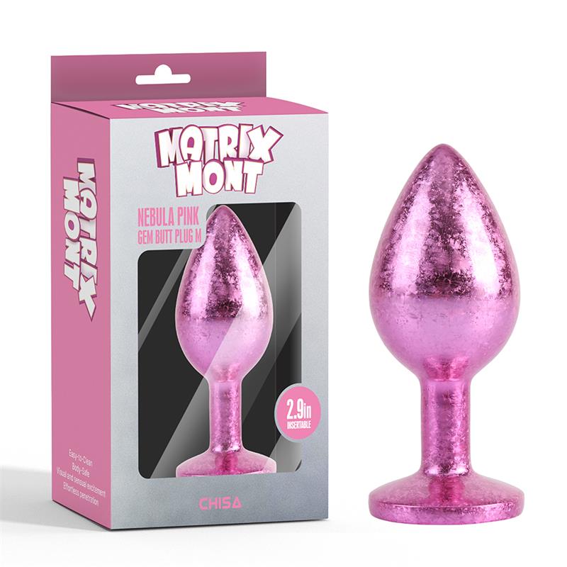 Nebula Pink Gem Plug Anal con Joya en la Base Talla M - Imagen 6