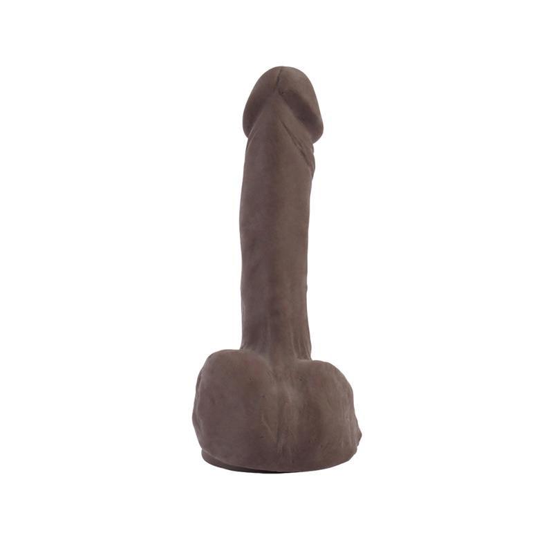 Detalle de Basix Cock Dildo Dual Density Marrón 22.5cm