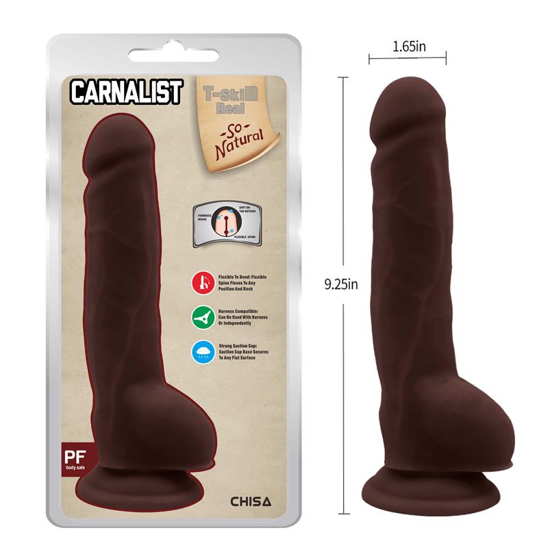 Carnal Pleasure Dildo Dual Density Marrón 23.5cm - Imagen 6