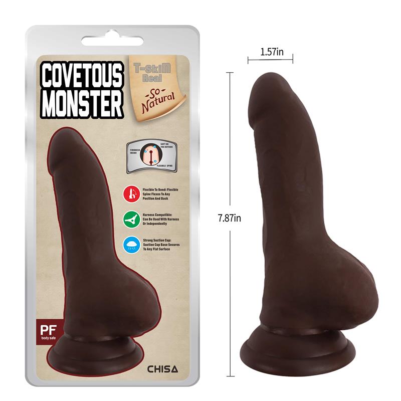 Covetous Monster Dildo Dual Density Marrón 20cm - Imagen 3