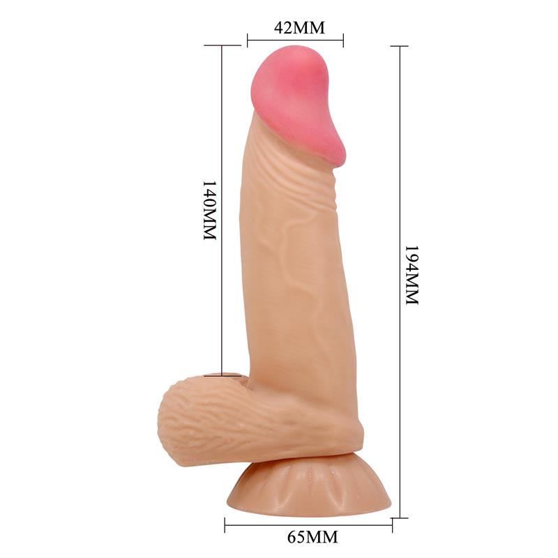 Duvall Dildo Realista con Piel Deslizante Retractil 19.4 cm - Imagen 9