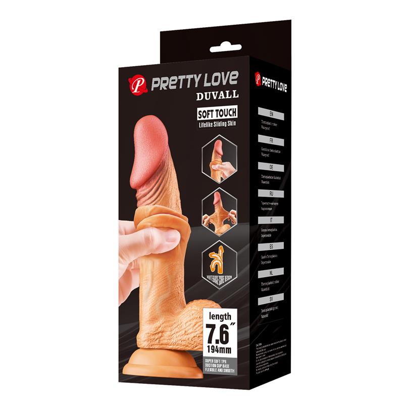Duvall Dildo Realista con Piel Deslizante Retractil 19.4 cm - Imagen 10