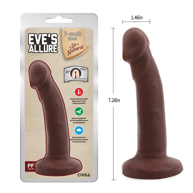 Eves Allure Dildo Dual Density Marrón 18.5cm - Imagen 5