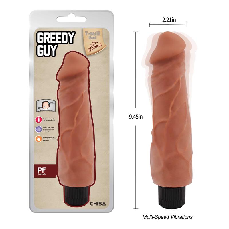 Greedy Guy Vibrador Realista Bronceado 24 cm - Imagen 5
