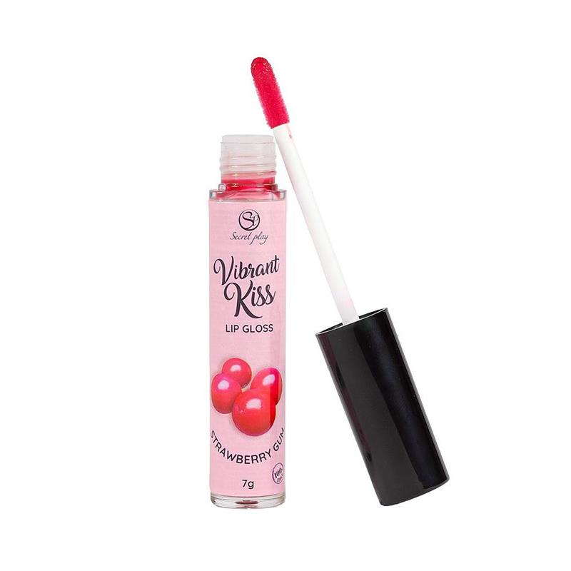 Detalle de Lip Gloss Vibrant Kiss Sabor Chicle de fresa 7g