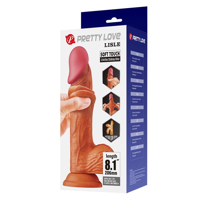 Lisle Dildo Realista Piel Deslizante Retractil 20.6 cm - Imagen 9