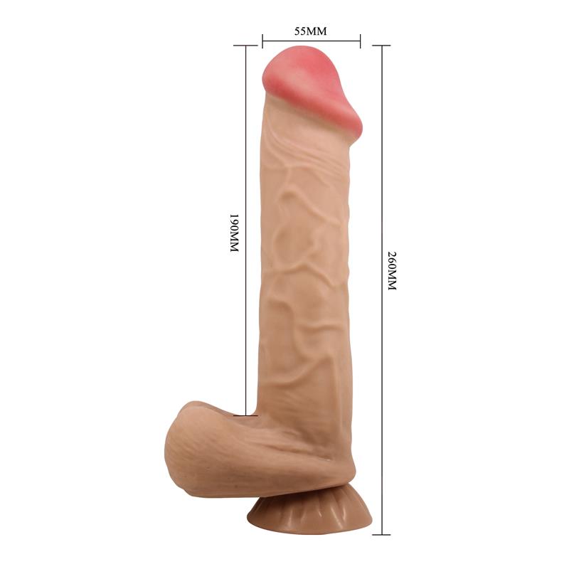 Mendel Dildo Realista Piel Deslizante Retractil 26 cm - Imagen 8