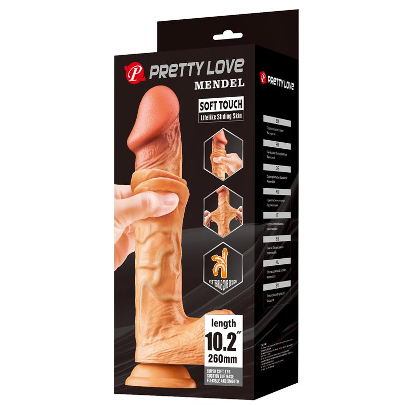 Mendel Dildo Realista Piel Deslizante Retractil 26 cm - Imagen 9