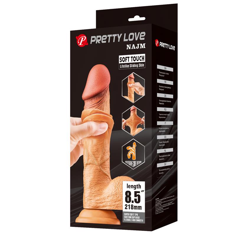 Najm Dildo Realista Piel Deslizante Retractil 21.8 cm - Imagen 10