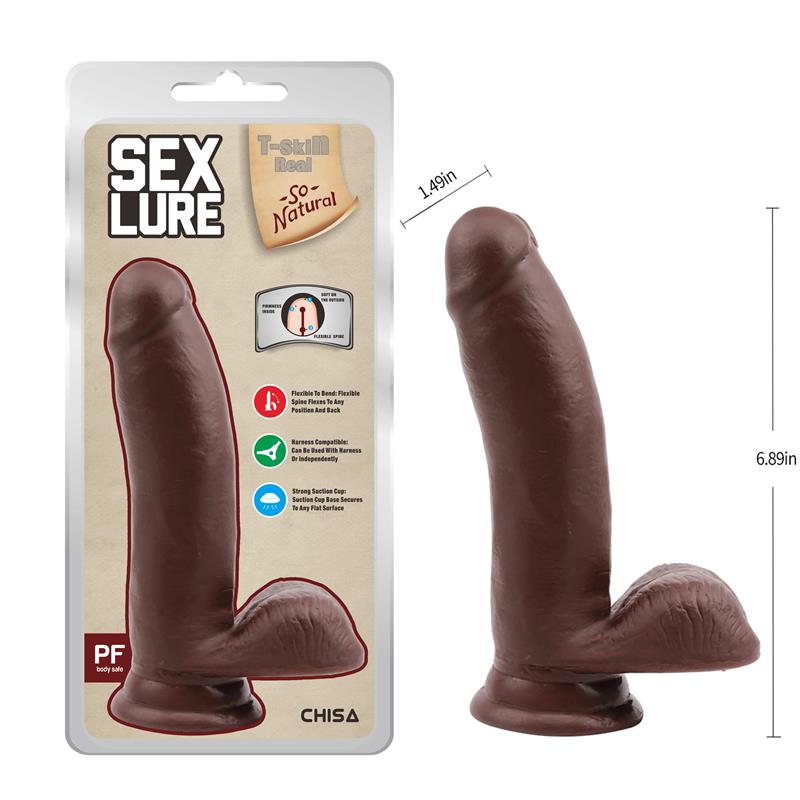Sex Lure Dildo Dual Density Marrón 17.5cm - Imagen 6