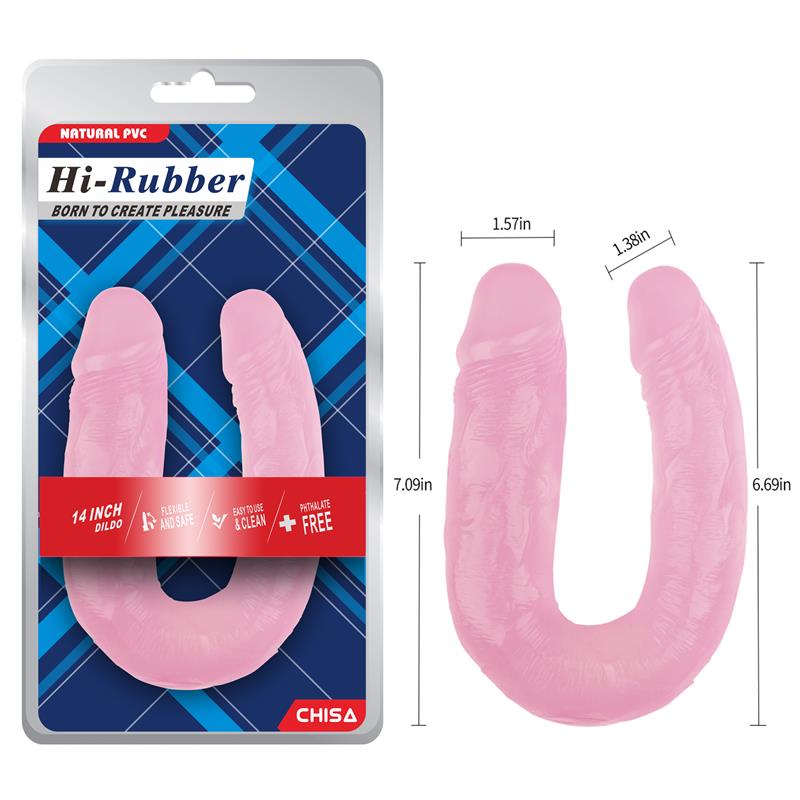 Detalle de Dildo Doble 14 - 18cm Rosa