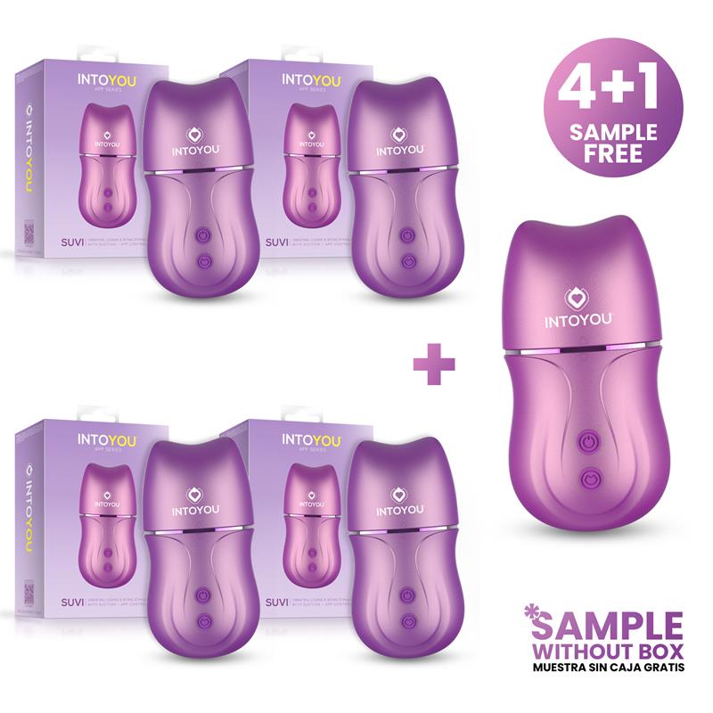 Pack 4+1 Suvi Estimulador con Licking, Biting, Succión y Vibración USB-C con APP